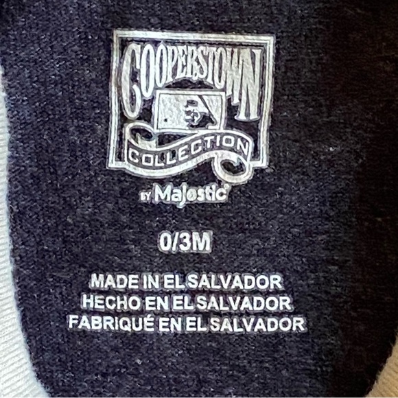 Boston Red Sox One Piece Size 0 3 Months Baseball snap Top MLB Blue Red Baby EUC - Picture 6 of 10